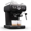Image de KLARSTEIN machine à expresso porte-filtre avec mousseur à lait, mini machine à expresso rétro 1,2 L avec porte-filtre, petite machine à café 950 W, machine à café en acier inoxydable pour cappuccino