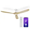 Image de KLARSTEIN Ventilateur Plafond Bois Silencieux avec Télécommande, Ventilateur Plafond Smart 178 cm, 6 Vitesses, Fonction Été/Hiver, IoT Connecté, Économe en Énergie, Pour Pièces Jusqu'à 35 m², Érable