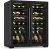 Image de KLARSTEIN Shiraz Cave à Vin Noir   36 Bouteilles, 113 L, 2 Zones | Réfrigérateur à Vin Pose Libre, Porte Vitrée, Silencieux, 5 18 °C, LED, Cadre Inox