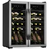 Image de Klarstein Vinamour Cave à vin 2 zones - 36 bouteilles, 5-18°C, commande tactile, éclairage LED, pose libre, protection UV, inox double porte