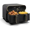 Image de Klarstein AuraAir Color Touch Dual Friteuse sans huile   11L, 2 Compartiments, 1700 W, 8 Programmes, Écran tactile, Température 80-200°C, Revêtement antiadhésif, Noir/Doré