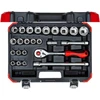 Image de Gedore red Coffret de clés à douille, 24 pièces, avec cliquet réversible, cliquet, clés à douille et jeu de embouts, 1/2"