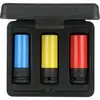 Image de Gedore red Set de clés à douille Kraftschrauber avec douilles de protection, 3 pièces, 17/19/21 mm, butée de profondeur, avec codage couleur, acier chrome-molybdène