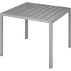 Image de tectake® Table à Manger Extérieur & Intérieur en Aluminium & Aspect Bois 90 x 90 x 74,5 cm Résistante aux intempéries pour Salon de Jardin Exterieur Mobilier de Jardin Amenagement Balcon Terrasse