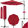 Image de tectake® Parasol de Jardin Exterieur Parasol Déporté, en Aluminium, Ø 300 cm, Inclinable & Réglable en hauteur, Protection UV 50+, Résistant au vent, Housse de protection incluse, Salon de jardin