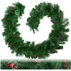 Image de tectake® 403316 Guirlande de Noël avec Pommes de pin de Sapin, décoration de Noël, Guirlande de pin, pour fête, Effet réaliste, 270 cm, Vert