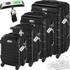 Image de tectake® Set de Valises de Voyage 4 Tailles Valise Grande Taille, Cabine Petite Valise Sacs de Voyage Valises Maternité ABS avec roulettes Pivotantes 360° Cadenas Poignée télescopique