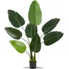Image de tectake® Plante Artificielle Oiseau du Paradis 120cm Fausse Plante Interieur Arbre Vert Arbre Artificiel Décoration Maison idéal pour Décoration Salon Chambre Cuisine Dressing Chambre Enfant Bureau