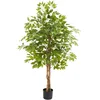 Image de tectake® Plante Artificielle Ficus Artificiel 160cm Fausse Plante Interieur Arbre Vert Arbre Artificiel Décoration Maison idéal pour Décoration Salon Chambre Cuisine Dressing Chambre Enfant Bureau