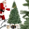 Image de tectake® Sapin de Noel Artificiel 210 cm type Nordmann Vert avec pieds pliables en Acier laqué époxy Branches denses & réalistes Arbre de Noel Sapin de Noel artificiel pour Décoration Noel Maison cosy