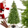 Image de tectake® Sapin de Noel Artificiel 180 cm Type Nordmann Vert avec Pointes enneigés avec Pied en Bois Branches denses & réalistes Arbre de Noel Sapin de Noel Artificiel pour Décoration Noel
