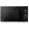 Image de MEDION Micro-ondes (20 litres, 800 watts, 5 vitesses de micro-ondes, fonction décongélation, minuterie, plateau en verre, compact, MD12011) noir
