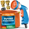 Image de GRÜNTEK Tuyau d'Arrosage Jardin Extensible Retractable 7-22.5M KING COBRA. Raccords en Laiton