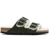 Image de Birkenstock pour femme. 1021102 Sandales Arizona Laine de mouton Daim (Coupe Étroite) vert (40), Plat, Cuir, Boucle, Casuel