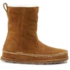 Image de Birkenstock pour femme. 1023645 Bottes Lahti Daim (Coupe Étroite) marron (42), Plat, Cuir, Aucun, Casuel
