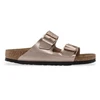 Image de Birkenstock pour femme. 1023960 Sandales en Cuir Arizona Birko Flor (Coupe Étroite) bronze (39), Plat, Aucun, Casuel