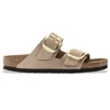 Image de Birkenstock pour femme. 1024064 Sandales en Cuir Arizona Big Buckle Lenb (Coupe Étroite) beige (42), Plat, Aucun, Casuel