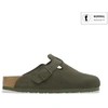 Image de Birkenstock pour homme. 1024721 Sabots en Cuir Boston (Coupe Régulière) vert (44), Plat, Aucun, Casuel