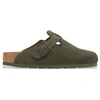 Image de Birkenstock unisex. 1024714 Sabots en cuir Boston (Coupe Étroite) vert (39), Plat, Aucun, Casuel