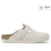 Image de Birkenstock pour femme. 1024740 Sabots en Cuir Boston (Coupe Étroite) beige (38), Plat, Aucun, Casuel