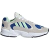 Image de Adidas - Baskets en Velours de Cuir & Mesh Yung-1 beige/bleu/vert 46