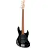 Image de Sadowsky MetroLine 21-Fret Vintage M/J Bass (Red Alder) Solid Black basse électrique Pearl High Polish avec housse