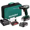 Image de Kit de perceuse-visseuse sans fil Metabo BS 18 avec coffret d'embouts SP (32 pièces) et mallette souple, 18V 2x2Ah Li-Power + SC 30