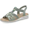 Image de Rieker Mules pour femme V0649, Chaussons pour femme, Vert 52., 39 EU Schmal