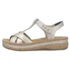 Image de Rieker, V0919, Femme Sandale Platine - 39 EU
