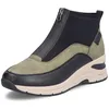 Image de Rieker Damen Ankle Boots N9362, Frauen Stiefeletten, Lose Einlage,Stiefel,Booties,halbstiefel,Kurzstiefel,grün Kombi (54),39 EU / 6 UK