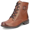 Image de Rieker® - Bottines cognac à talon décroché bas avec des lacets et un zip latéral - Taille numeric_36