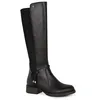 Image de Rieker® - Bottes noires à talon décroché bas et à zip avec effet daim à l'arrière - Taille numeric_37