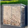 Image de QUICK STAR Paroi de protection contre les intempéries en PVC transparent 174 x 173 cm pour abri à bûches XXL 185 x 70 x 185 cm