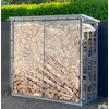 Image de QUICK STAR Paroi de protection contre les intempéries en PVC transparent 174 x 173 cm pour abri de bois de cheminée XXL 185 x 70 x 185 cm