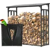 Image de QUICK STAR Support de bois de chauffage 143x70x145cm avec protection contre les intempéries