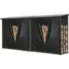 Image de QUICK STAR 2 pièces Étagère en métal pour Bois de cheminée Anthracite XXL 185 x 70 x 185 cm Distance Entre Les Bois 4,6 m³ avec protection contre les intempéries Noir