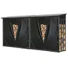 Image de QUICK STAR 2 pièces Étagère en métal pour Bois de cheminée Anthracite XXL 143 x 70 x 145 cm Distance Entre Les Bois 2,8 m³ avec Protection Contre Les intempéries Noir