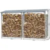 Image de QUICK STAR 2 pièces Étagère en Aluminium pour Bois de cheminée 185 x 70 x 185 cm 4,6 m³