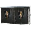 Image de QUICK STAR 2 pièces Étagère en Aluminium pour Bois de cheminée 130 x 70 x 185 cm 3.2 m³ avec Protection Contre Les intempéries Noir