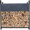 Image de QUICK STAR Étagère à Bois de cheminée en métal Anthracite 113 x 25 x 115 cm