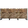 Image de QUICK STAR Étagère à bûches de cheminée en métal anthracite 272 x 25 x 95 cm Abri pour jardin 1,0 m³/1,5 SRM