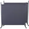 Image de Quick Star 2 pièces Paravent 180 x 178 cm Séparateur de Tissu Jardin Balcon Écran de confidentialité partition Gris