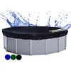 Image de QUICK STAR Solaire Couverture de Piscine d'hiver Ronde 200g / m² pour Piscine de Taille 320-366 cm Dimension bâche ø 420 cm Noir
