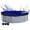Image de QUICK STAR Couverture de Piscine d'hiver Ronde 200g / m² pour Piscine de Taille 320-366 cm Dimension bâche ø 420 cm Bleu