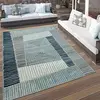 Image de Paco Home Tapis Intérieur Et Extérieur Géométrique Turquoise Gris, Dimension:60x100 cm