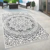 Image de Paco Home Tapis Intérieur Extérieur Balcon Terrasse Tapis Vintage Motif Oriental Ornements, Dimension:60x100 cm, Couleur:Bleu 2