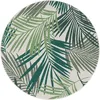 Image de Paco Home Tapis Intérieur & Extérieur Tissage À Plat Jungle Découpé Design Palmiers Floral Vert, Dimension:200 cm Rond
