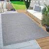Image de Paco Home Tapis Intérieur Extérieur Balcon Terrasse Cuisine Design Bordures Moderne Beige, Dimension:200 cm Rond