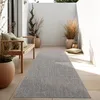 Image de Paco Home Tapis Intérieur Et Extérieur Balcon Terrasse Tapis Cuisine Monochrome Moucheté, Dimension:80x150 cm, Couleur:Gris