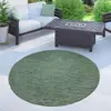 Image de Paco Home Tapis Intérieur Et Extérieur Balcon Terrasse Tapis Cuisine Monochrome Moucheté, Dimension:80 cm Rond, Couleur:Vert